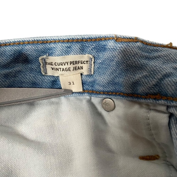 Madewell Jeans Women's 31 x 27 Curvy Perfect Vintage Blue Light Wash High Rise - Picture 10 of 11